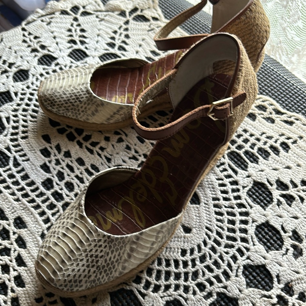 Sam Edelman Wedge Shoes, Snake Print